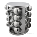 Pepper Shaker Kitchen Stainless Steel Revolving 12 Jars Countertop Rack Factory